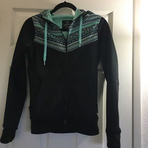 Empyre Aztec Black Purple and Teal Jacket, Small
